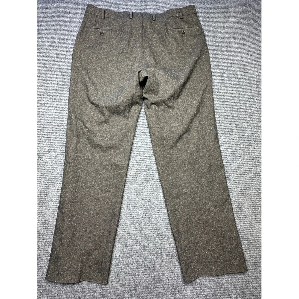 Michael Kors Suit Men 38W 44R Brown Elbow Patches Herringbone